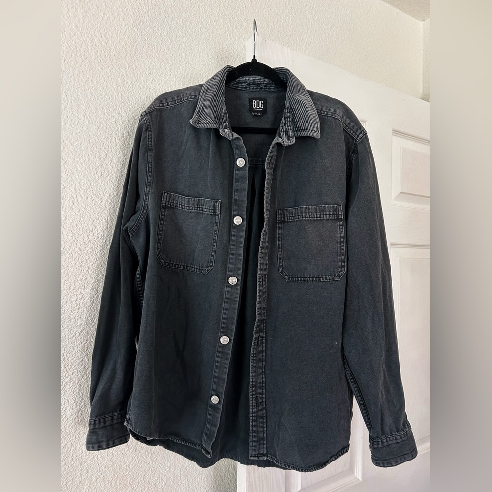 BDG Black Lightweight Shirt Jacket Versatile Casual